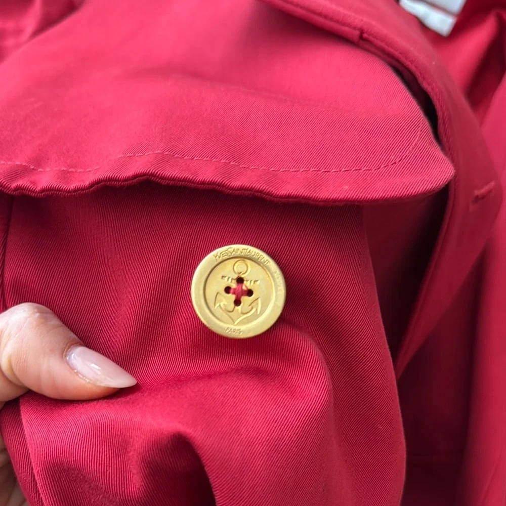 YSL Yves Saint Laurent red trench - Picture 6 of 8